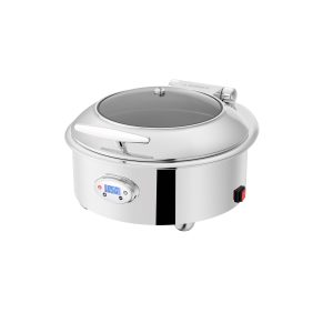 Stainless Steel Electric Chafer with Digital Temperature Display (Venice Series) - Round 6.8L
