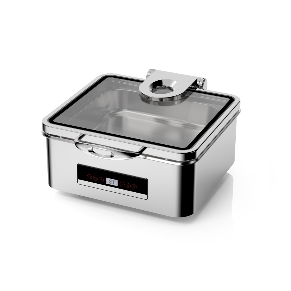 Waterless Dry Heat Chafer with Stainless Steel Cover (Terni Series) 2/3 Size 5.5L