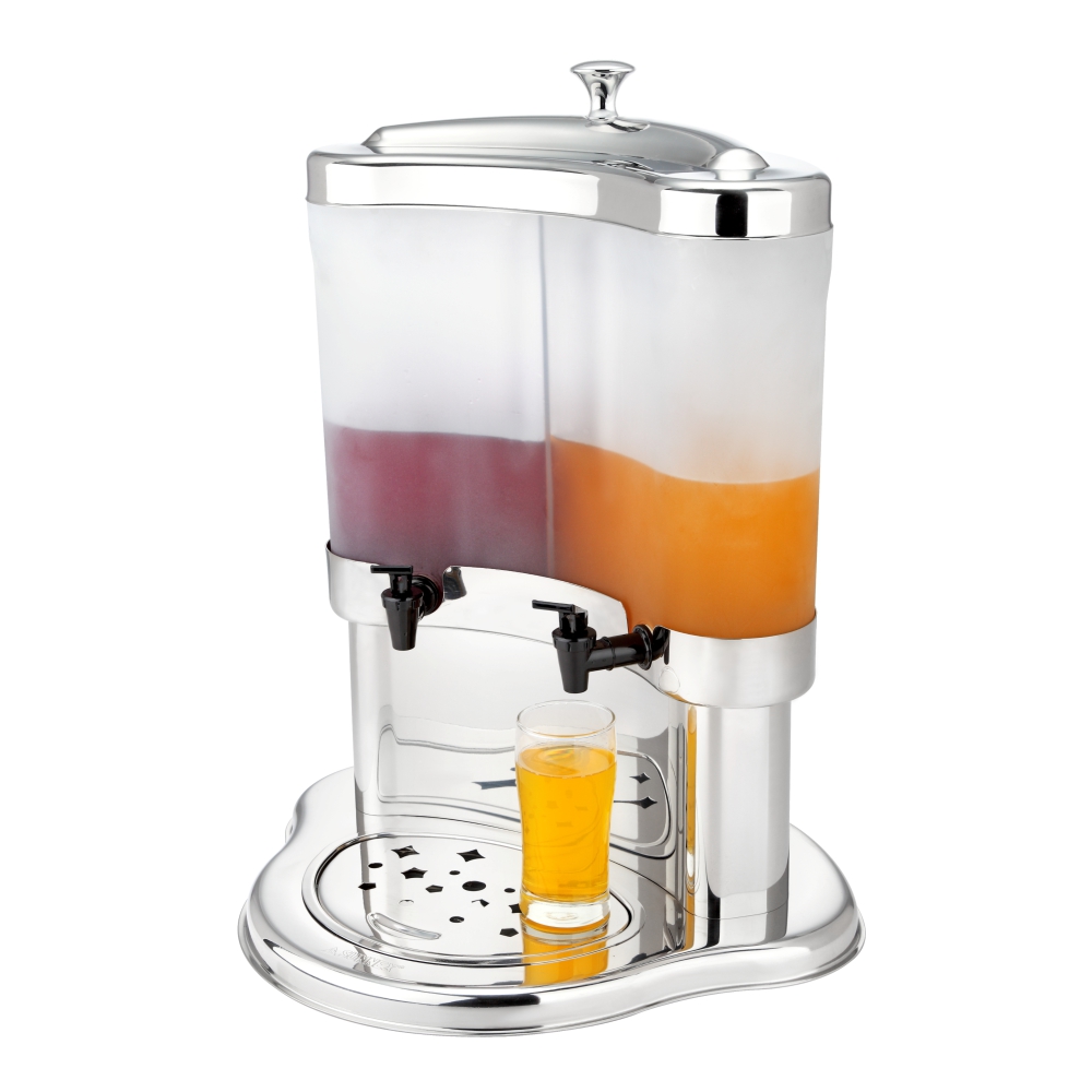 Stainless Steel Milk / Juice Dispenser with Matt Finish Container (Half Moon Bay Series) - 5.0L x 2