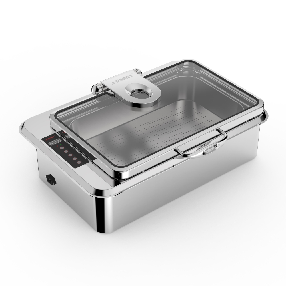 Waterless Dry Heat Chafer with Stainless Steel Cover (Kasa Series) Built-In Full Size 8.5L