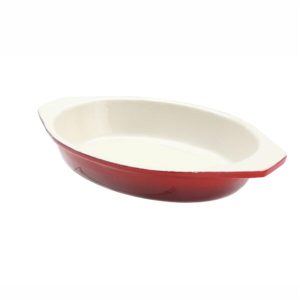 Cast Iron Oval Dish, 20x15cm - Available in (Black or Red)