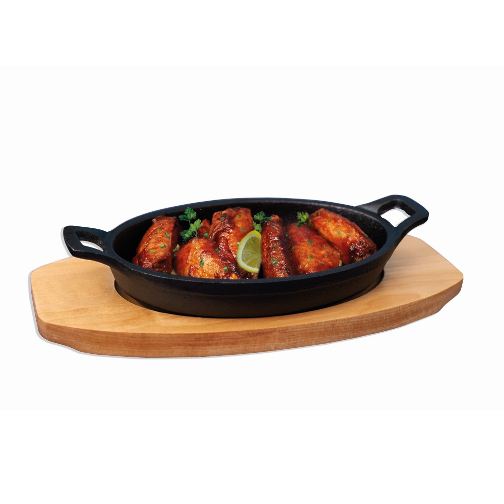 Cast Iron Sizzle Dish, 17x12cm