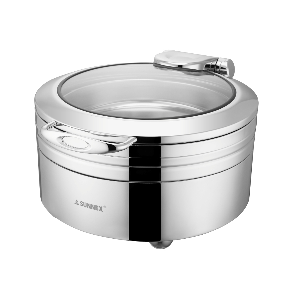 Stainless Steel Chafer with Full Base (Sicily Series) - Round 6.0L