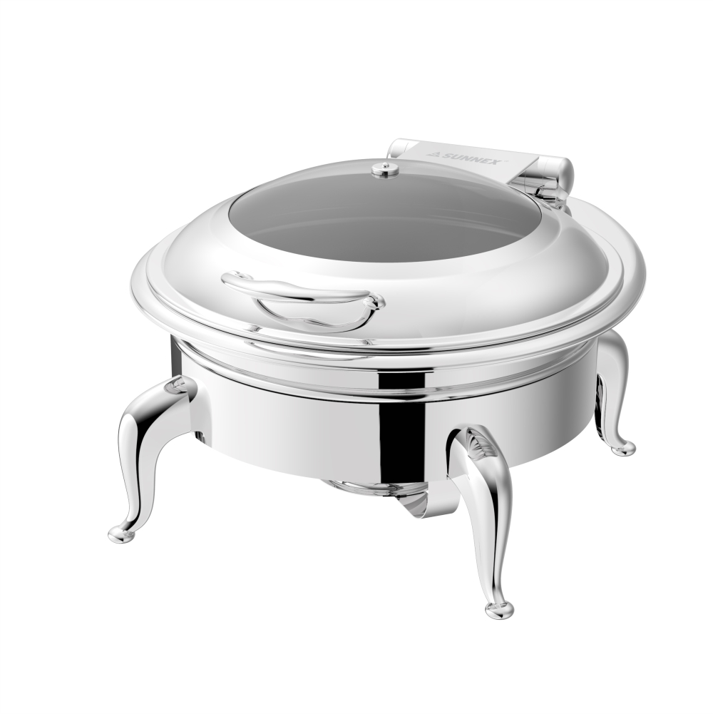 Stainless Steel Chafer with Curve Legs (Genoa Series) - Round 6.8L
